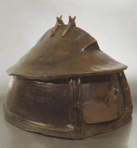 Gabled urn, from Tomb Q, Lapis Niger, Foro Romano by Roman